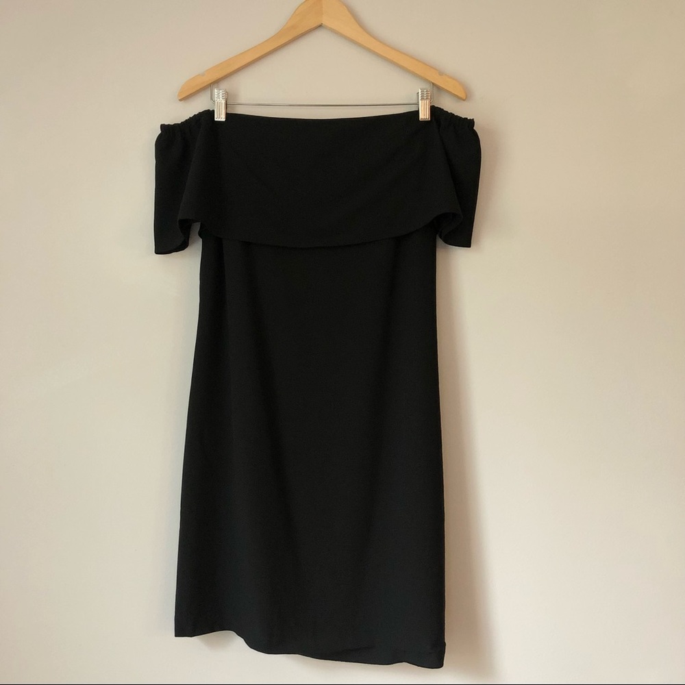 Charles Henry Off-Shoulder Shift Dress